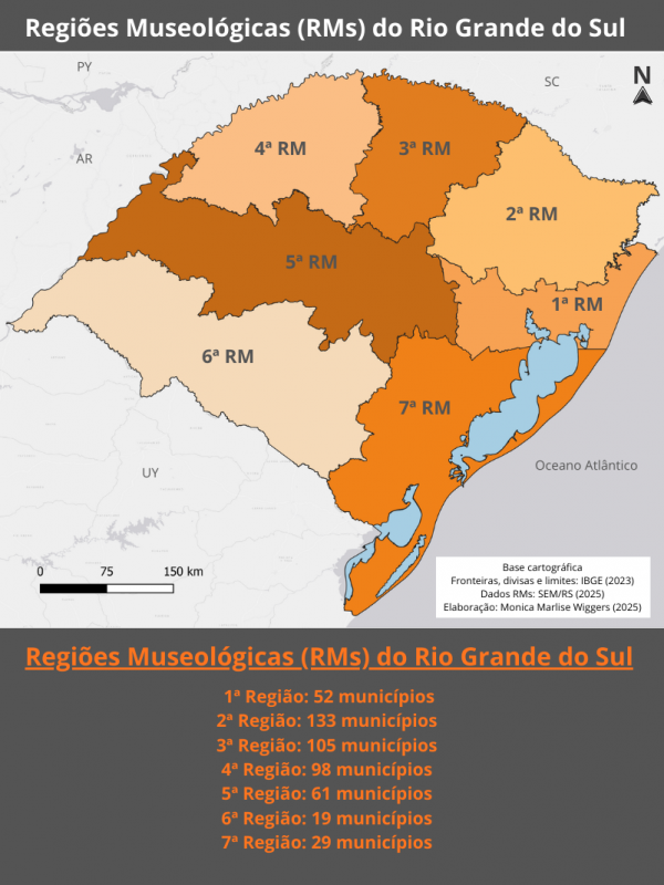 Mapa das Regiões Museológicas