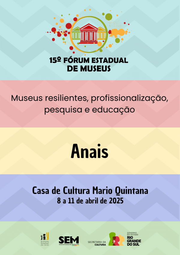 Capa dos Anais do 15º Fórum Estadual de Museus